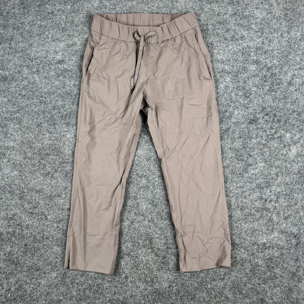 Lululemon Pants Womens Size 4 Taupe Brown On the Fly Crop Drawstring Jogger GOOD